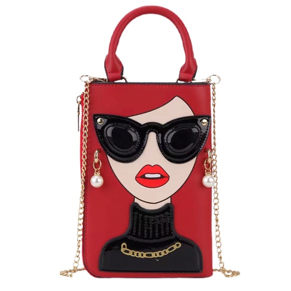 Annette's Eclectic Boutique Handbags - Redhead Lady Face Personality Bag